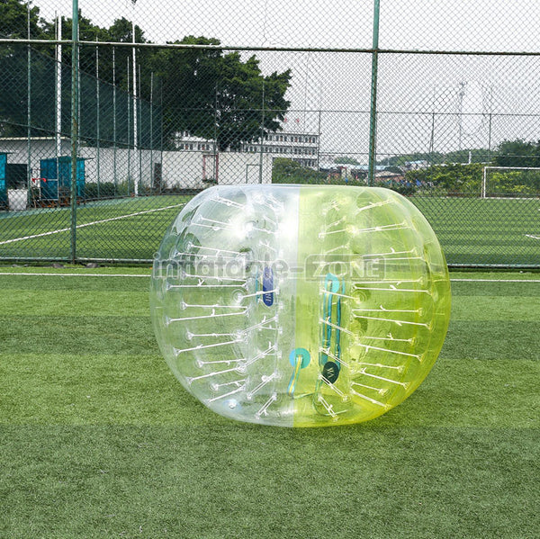 Half color inflatable bubble football, inflatable bubble bumper ball price