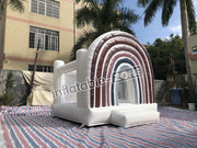 BoHo Style wedding bounce castle rainbow for sale, inflatable rainbow bounce house