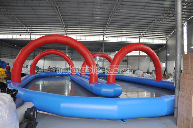 12x10m  inflatable race track for bumper cars, inflatable track kart race for zorb ball
