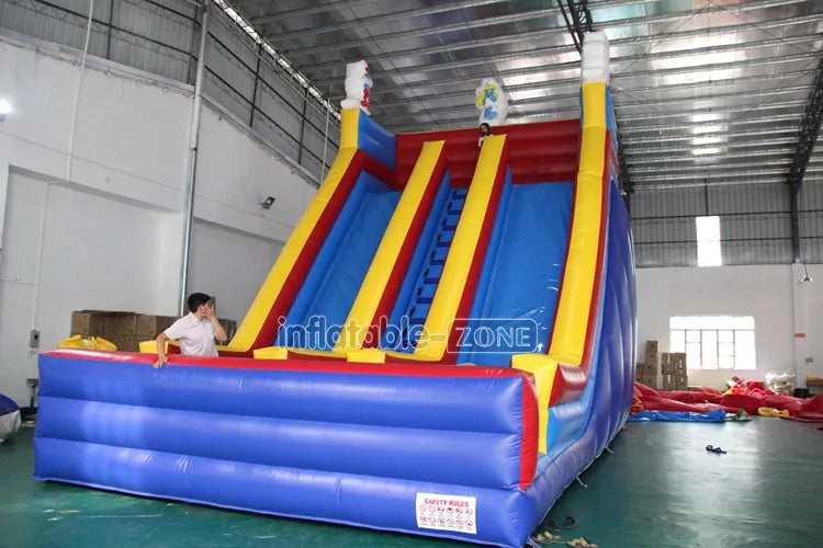 Inflatable Dry Slide For Pond,Giant Inflatable Dry Slide,Inflatable Double Line Dry Slide