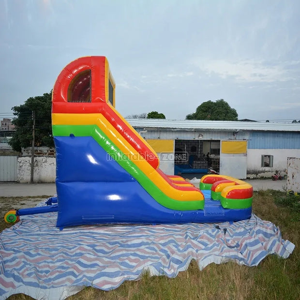 Commercial inflatable water slide with pool,inflatable bounce house with water slide adults