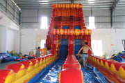 Large inflatable water slide pool,inflatable bounce castle with water slide,double zip line water slide inflatable
