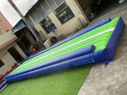 Blue and green color air track mat gymnastic mats air bouncer inflatable trampoline