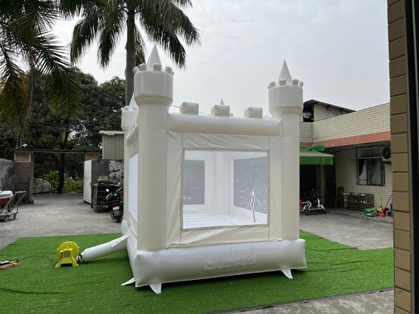 White Nflatable Bouncer Jumping Castle Slide Commercial Bounce House With Slide Bounce House Water Slide