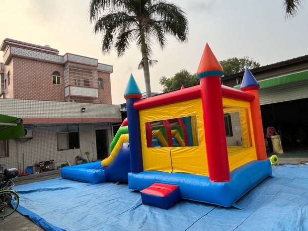 Inflatable Bounce Castle House with Slide Water Pool