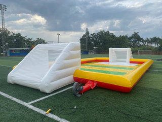 Inflatable Football Arena Pitch, Inflatable Soccer Arena Field With Abstacle