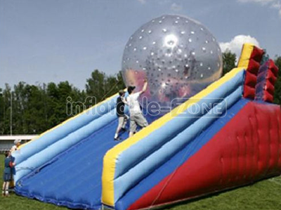 Inflatable zorb ball slide, inflatable sports game