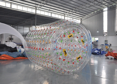 inflatable roller bubbles water rolling ball, water pool inflatable hamster roller wheel
