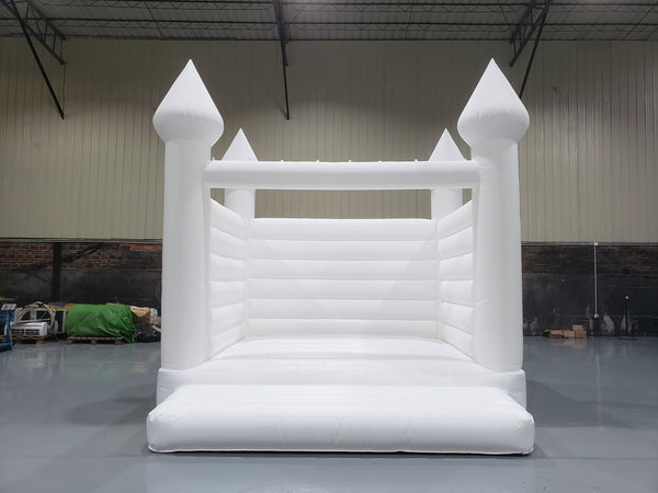 White Gorgeous Inflatable Wedding Bouncer Outdoor Bounce House Jumping Bouncy Castle For Kids Birthday Party
