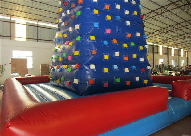 Commercial  Kids Inflatable Rock Climbing Wall Fireproof PVC Tarpaulin 7 X 7 X 7m