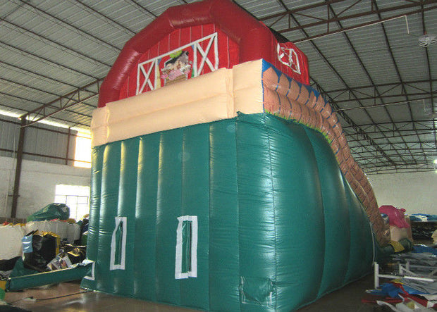 Inflatable the farm themed standard dry slide top inflatable dry commercial slide for children under 15  years