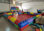 Outdoor Kids Inflatable Sports Games / Field Waterproof Maze Themed Colorful 6 X 6m