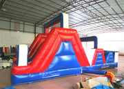 Funny Sports Games Obstacle Course Bouncer , Indoor Playground Obstacle Bouncy Castle