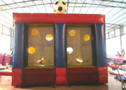 Classic Inflatable Soccer Stadium Shooting Games 5 X 4m , Bounce House Indoor Playground
