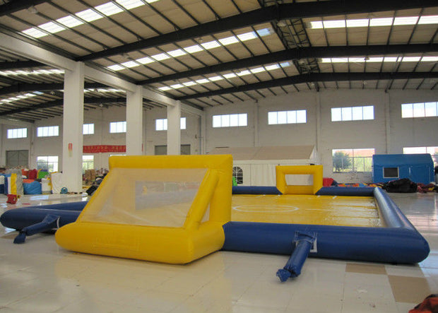 Amusment Park Inflatable Soccer Playground bright colour giant Inflatable Football Pitch for adult