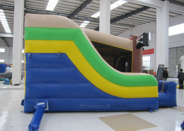 Classic inflatable pirate themed combo for sale PVC standard size inflatable pirate bouncy with slide for kids under 15
