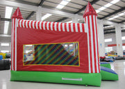 Colorful Combo Games Inflatable Jump House 0.55mm Pvc Tarpaulin Fireproof Nontoxic