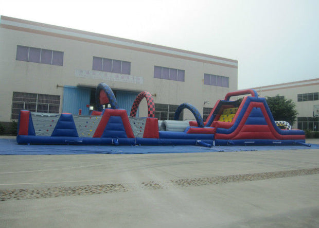 Long Track Professional Bounce House , Commercial Obstacle Bouncy Castle Outdoor games Reliable inflatable