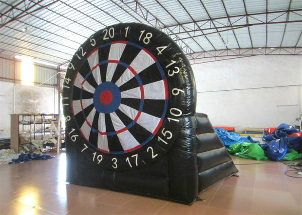 Indoor Giant Inflatable Sports Games Inflatable Foot Darts 3 X 3.3m Digital Printing