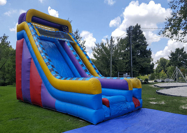 Kids Funny Giant Inflatable Dry Slide , Customized Outdoor Games Blow Up Slide