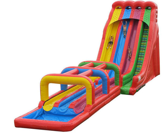 Inflatable Obstacle Course Jumping Castle Water Slide , Kids Bouncy Castle With Slide