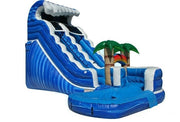 Forest Adventure Inflatable Water Slide And Pool , Bouncy Double Water Slide