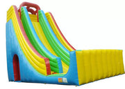 Rainbow Large Indoor Inflatable Slide , Backyard Fun Giant Inflatable Slide Rental