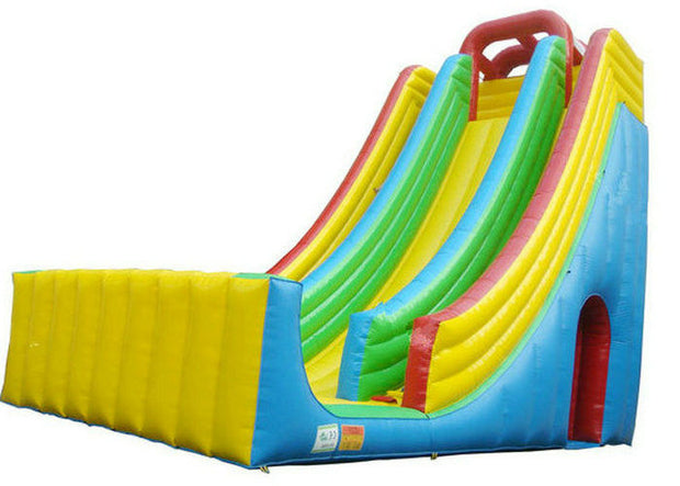 Rainbow Large Indoor Inflatable Slide , Backyard Fun Giant Inflatable Slide Rental