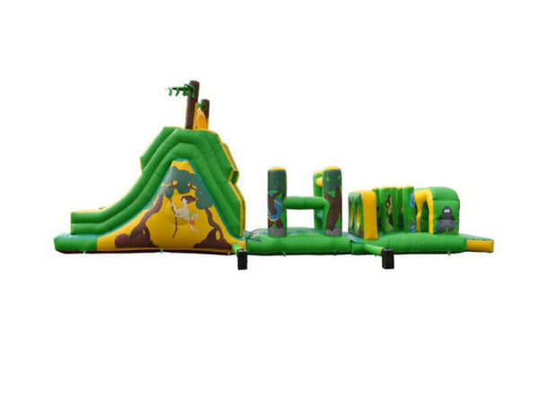 Funny Jungle Race Inflatable Obstacle Course Silk Printing Forv Amusement Park