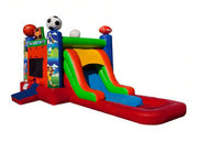 Sports Wet / Dry Inflatable Bouncer Combo House Games For Commercial Events