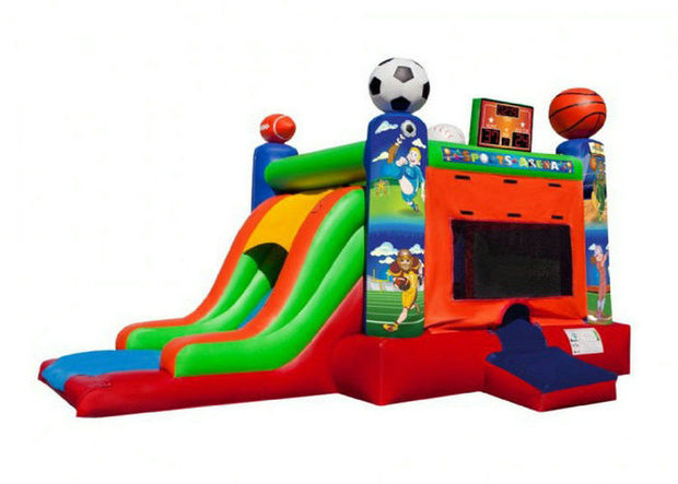 Sports Wet / Dry Inflatable Bouncer Combo House Games For Commercial Events