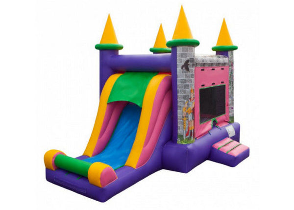 Toddler Funny Princess Bouncy Castle , Purple Disney Princess Bounce House