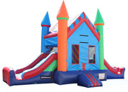 Attractive Inflatable Party City Bounce House , Double Slide Inflatable Moon Bounce