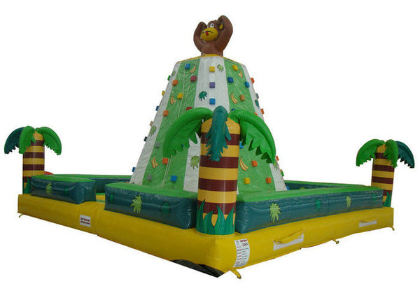 Funny Monkey Inflatable Rock Climbing Wall Challenging For Outdoor Activities