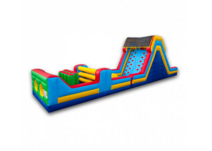 Long Inflatable Indoor Playground Obstacle Course , Sports Games Blow Up Playhouse