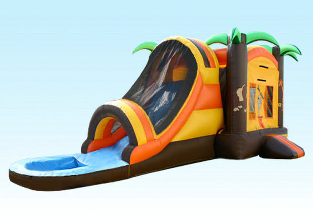 Yellow Fun City Inflatable Bouncer Combo Environmental Friendly