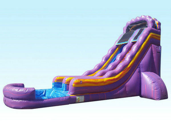 Purple Attractive Kids Inflatable Water Slide Pressure-resistance