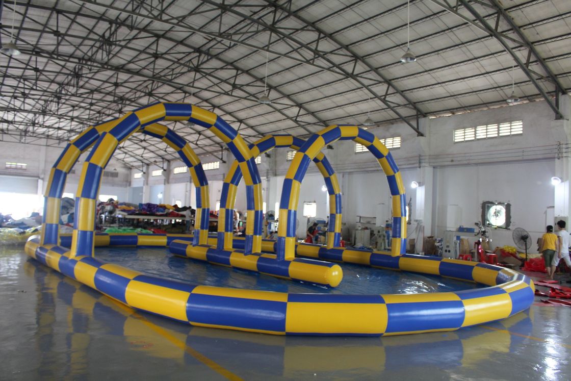 Big Sealing Material Long Inflatable Race Track For Outdoor Karting Games Interesting inflatable sport games