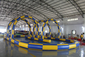 Big Sealing Material Long Inflatable Race Track For Outdoor Karting Games Interesting inflatable sport games