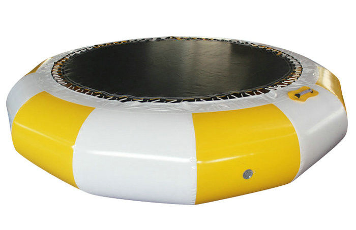 Yellow Inflatable Water Park Toys / Outdoor Inflatable Water Trampoline 5.2*5.2*0.9M