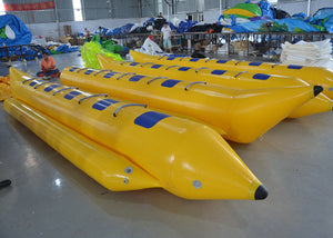 Customized Triple Welding Inflatable Water Toys / Blow Up Double Banana Boat