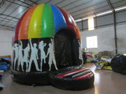 0.55mm PVC Tarpaulin Inflatable Jump House , Commercial Blow Up Dome Bouncy House Music