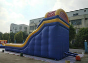 0.55mm PVC Tarpaulin Colorful Large Inflatable Dry Slide For Kids / Blow Up Water Slide