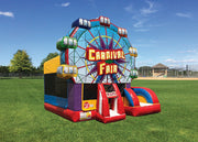Carnival Ferris Wheel Inflatable Bouncer Combo / Blow Up Backyard Bounce House
