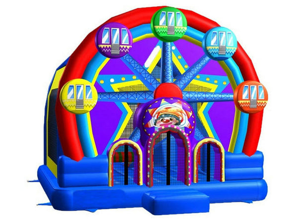 Commercial Inflatable Bouncer House Combo 0.55mm PVC Ferris Wheel