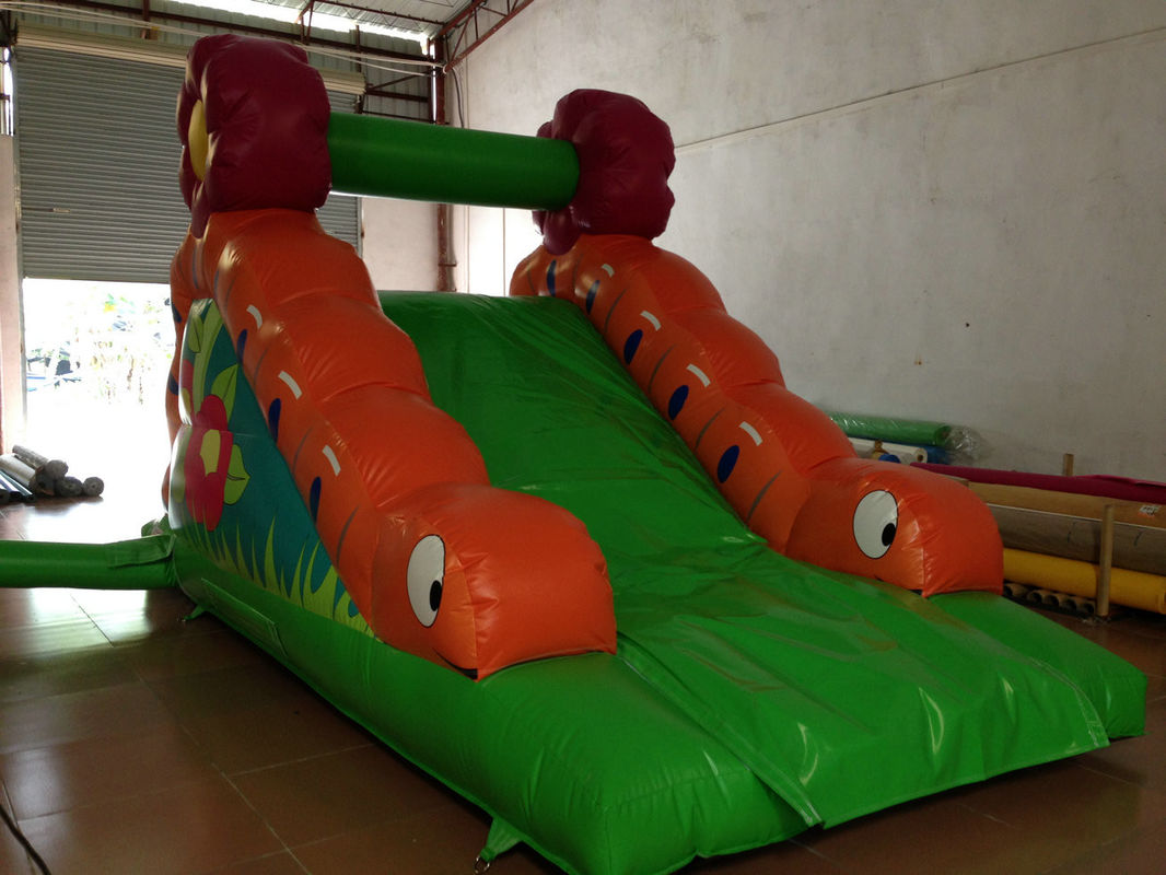 Small Size Inflatable Caterpillar Dry Slide With Digital Printing Eco - Friendly