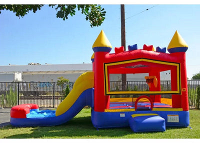 Attractive Inflatable Bouncy Castle With Slide With Printing For Kids