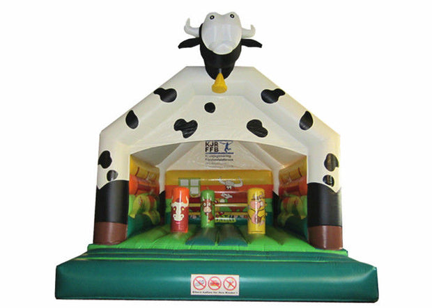 Commercial inflatable cow bouncy PVC inflatable animal bouncer digital painting inflatable jumping house
