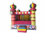 Small inflatable bouncer with net around / inflatable ball pool bouncer colourful inflatable mini balloon jumping house
