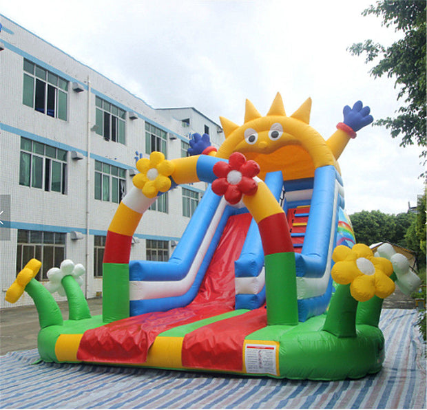 Sun funny park customized PVC inflatable game water slide baby bouncer for kids